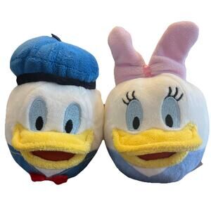 Hallmark Fluffballs Disney Donald and Daisy Duck Plush Toys Collectible Pair